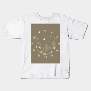 Zodiac Planets and Nature Graphic Kids T-Shirt